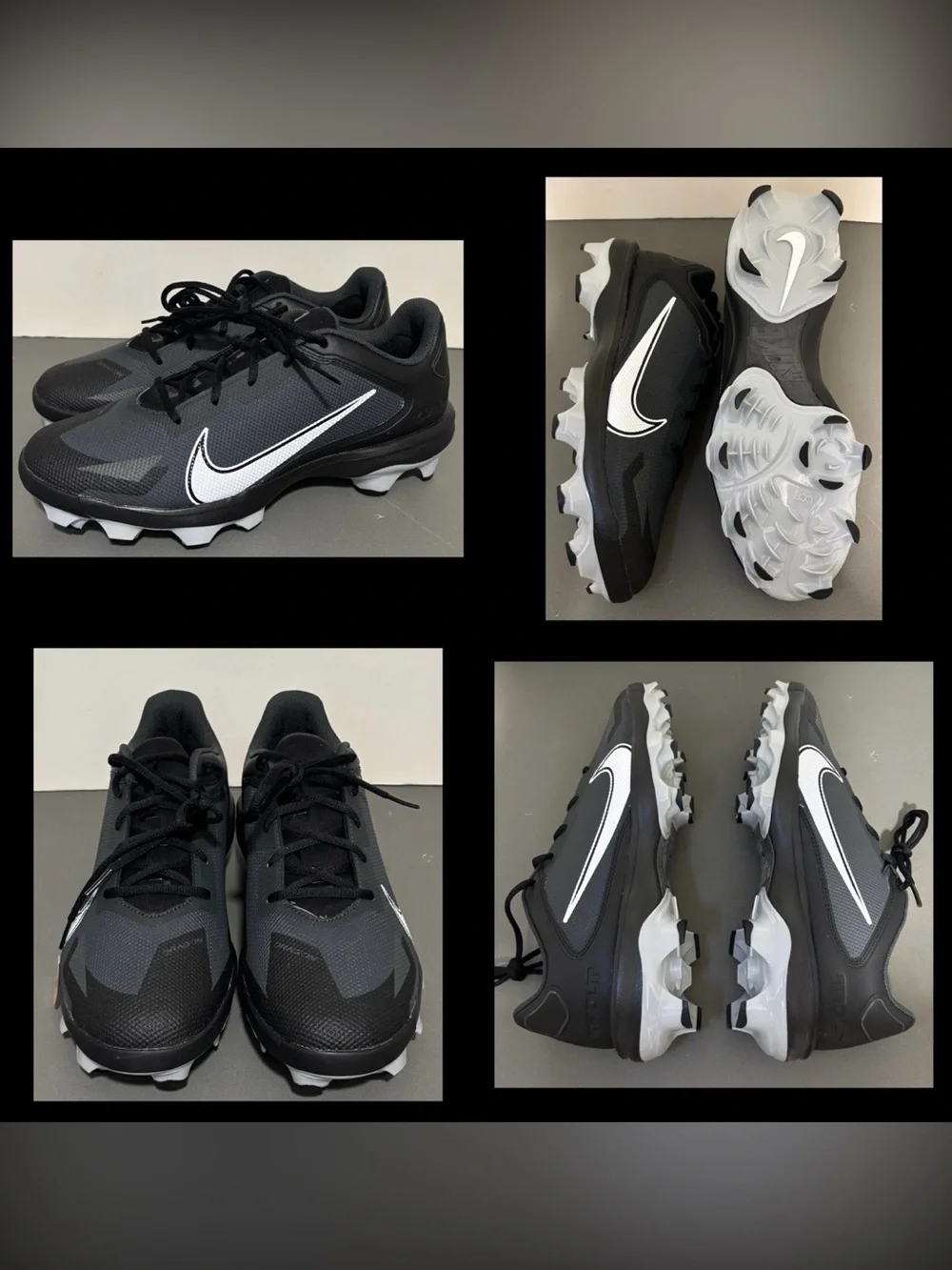 Nike Force Trout 8 Pro MCS Black Men's Baseball Cleats size 11 NEW NO BOX!